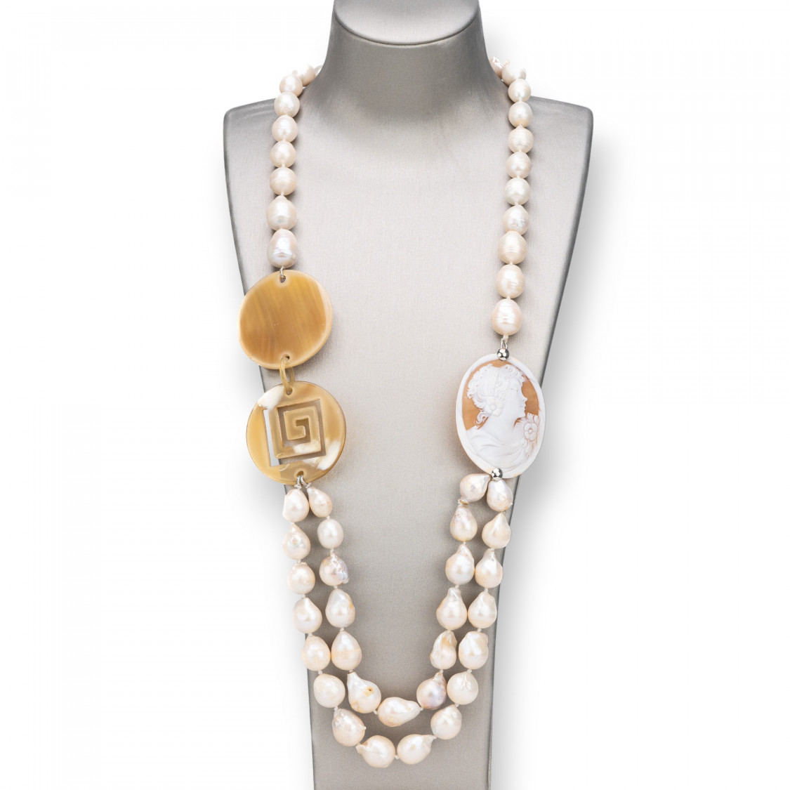 Collana di Perle di Fiume Barroche Grezze: Eleganza e Stile Unici - A