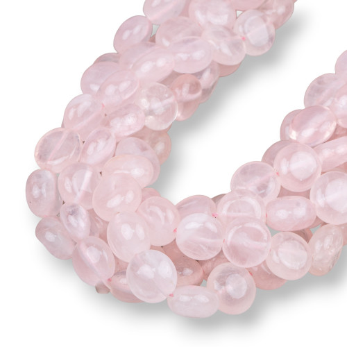 Rose Quartz Round Flat Smooth 09mm Clear