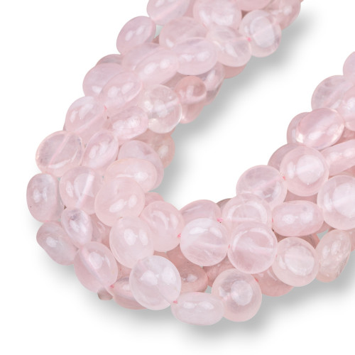 Rose Quartz Round Flat Smooth 10mm Clear