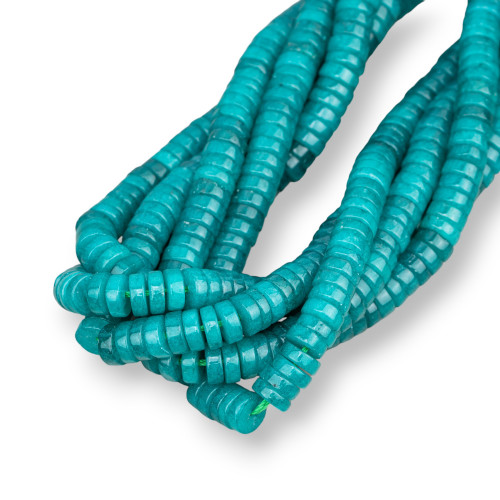 Jade Turquoise Teal Smooth Tubular Washers 6x2mm