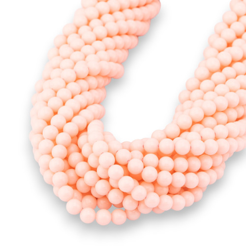 Light Pink Coral Paste Round Smooth 04mm