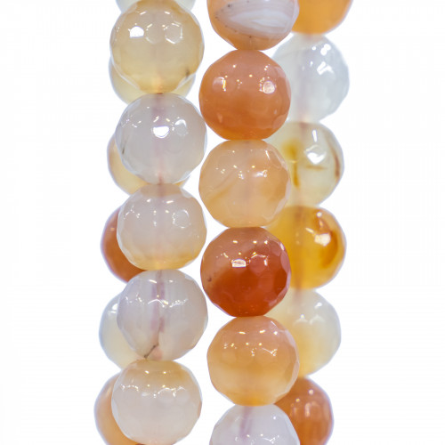 Multicolor Faceted Carnelian 20mm