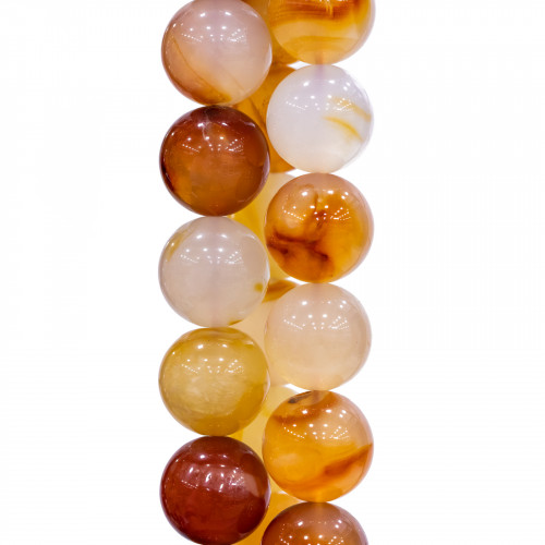 Πολύχρωμο Carnelian Round Smooth 18mm