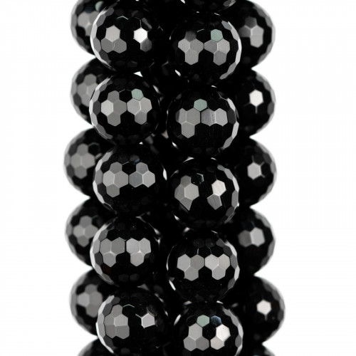Facettierter schwarzer Kristall 18 mm