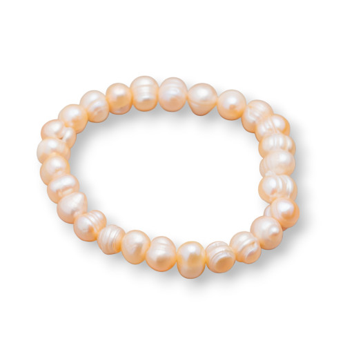Stretch Bracelets Of Freshwater Pearls 7-8mm Pink