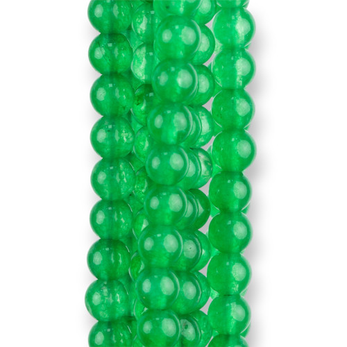 Giada Giadeite Colorata Linea Economica Tondo Liscio 06mm Verde Trasparente