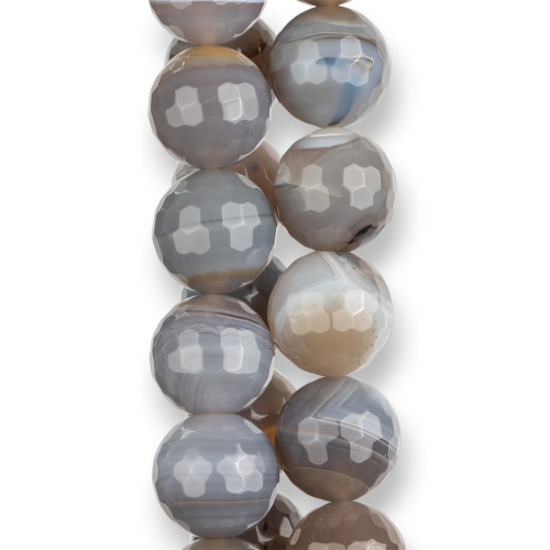 Botswana Gray Agate Faceted 20mm