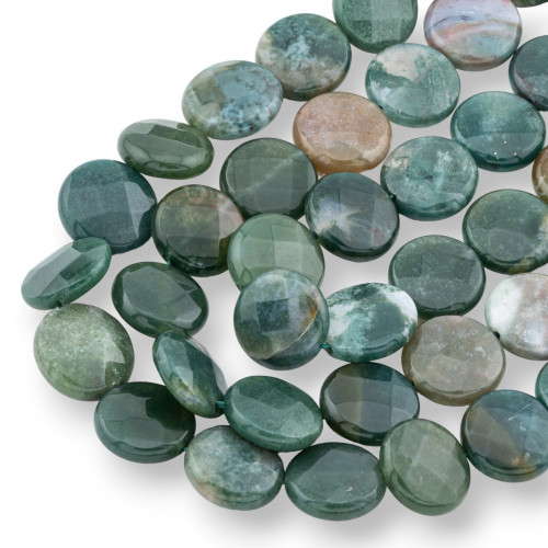 Indian Agate Round Flat Faceted 16mm