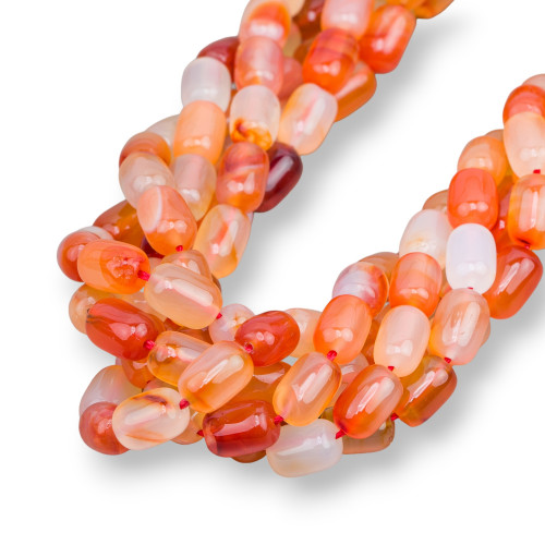 Carnelian Multicolor Barrel 07x11mm