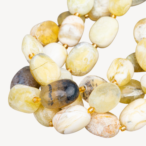 Yellow Opal Tumbled Stone 8-14x14-16mm