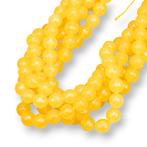 Faceted Yellow Jade 08mm Transparent