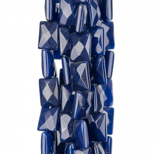 Giada Blu Lapis Rettangolo Piatto Sfaccettato 10x14mm