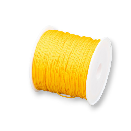 Nylon Jewelry Thread Chinese Knotting Cord 1mm 25 Meters Yellow