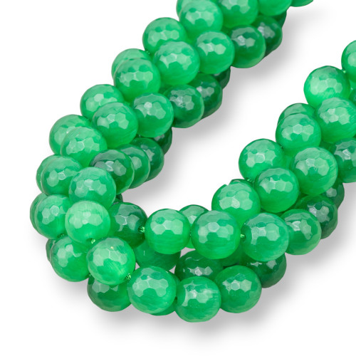 Green Cat's Eye Faceted 10mm