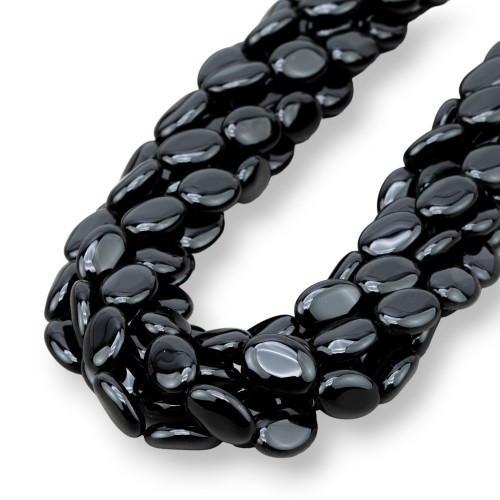 Flat Oval Onyx 13x18mm