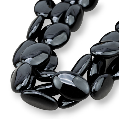 Flat Oval Onyx 20x30mm