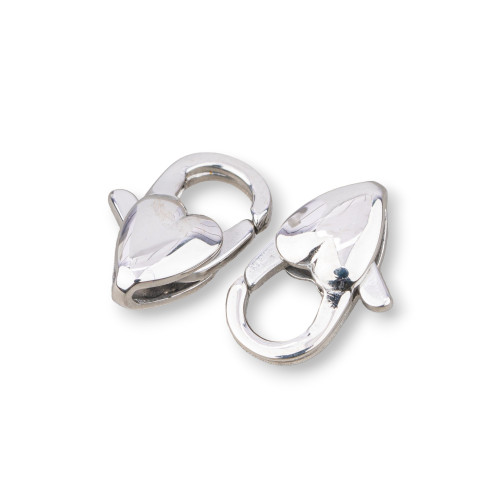 Heart Lobster Clasp, Stainless Steel