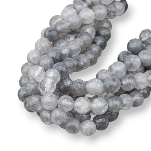 Faceted Gray Quartz 10mm