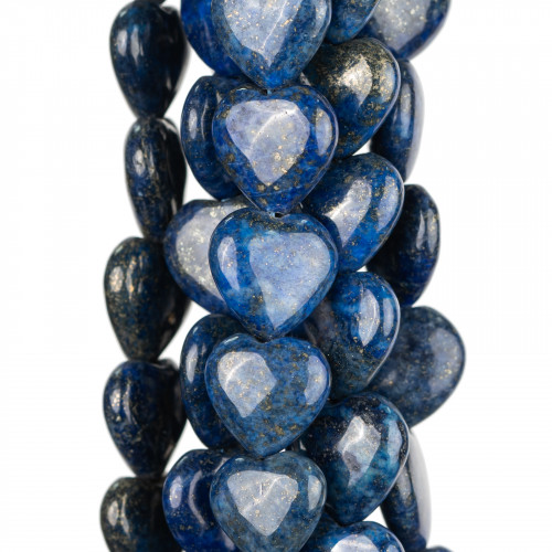 Raw Blue Lapis Lazuli Flat Heart 12mm