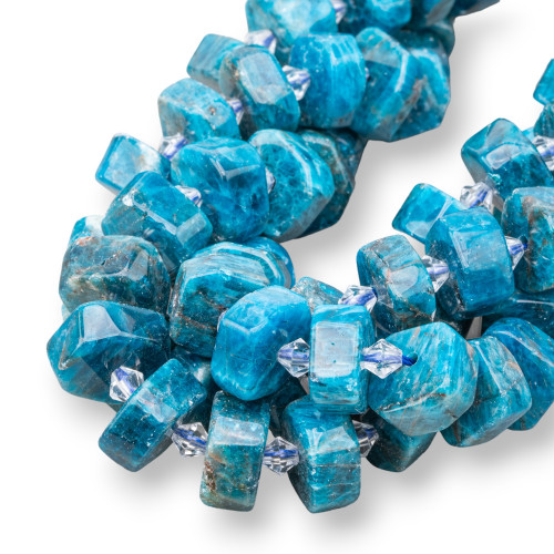 Apatite Rondelle Irregular Rough Cut 14-16mm