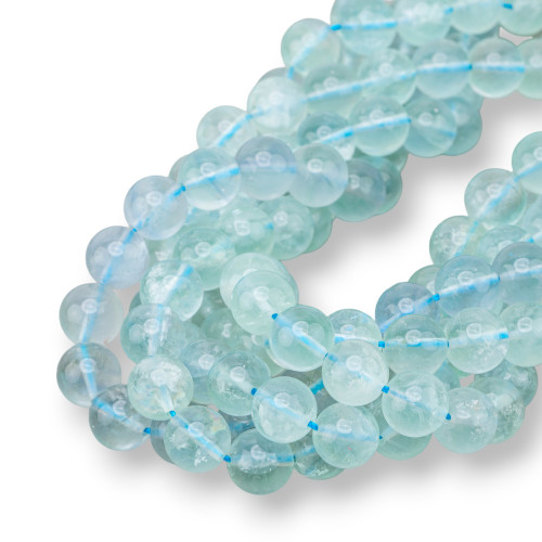 Aqua Green Fluorite Round Smooth 10mm