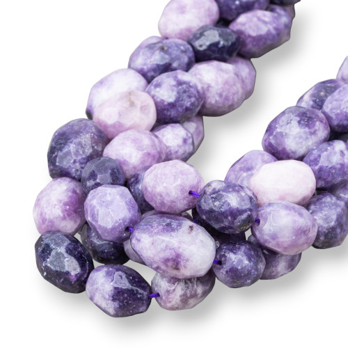 Sugilite Faceted Tumbled Stone 12-15x15-22mm