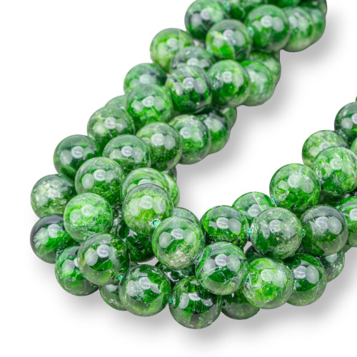 AAA 12mm Smooth Round Green Garnet