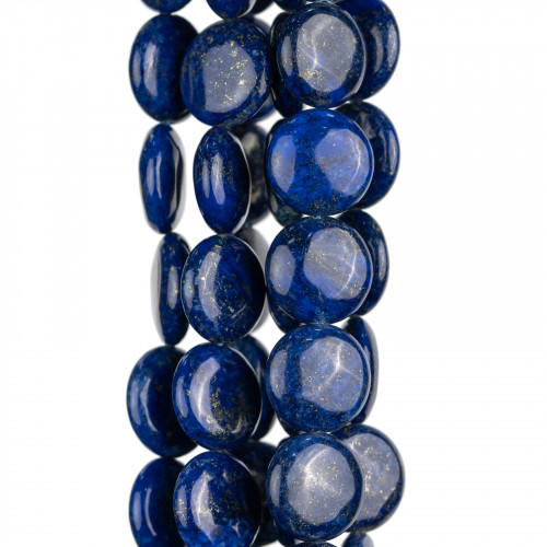 Φυσικό Μπλε Lapis Lazuli Στρογγυλό Smooth Flat Smooth 14mm