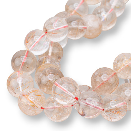 Transparent Red Rutilated Quartz Round Smooth 20mm