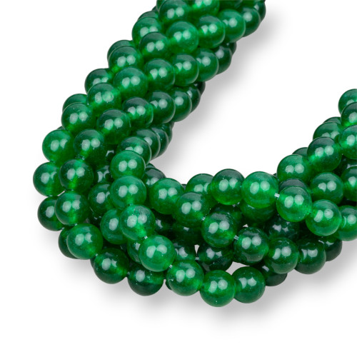 Ice Jade (Icy Jade) Emerald Green Round Smooth 6mm