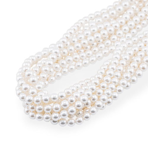 White Mallorca Pearls Round Smooth 06mm