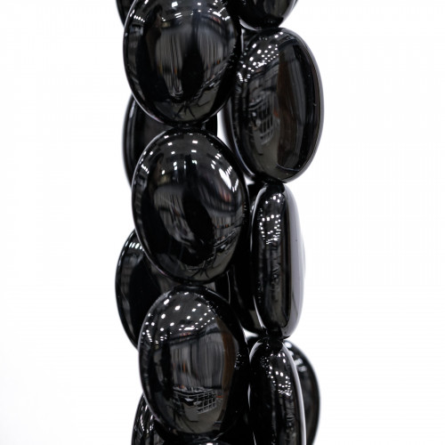 Flat Oval Onyx 10x18mm