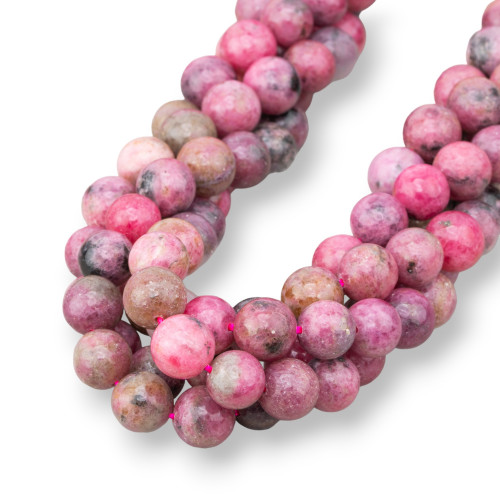 Rhodonite Premier Choix Lisse Ronde 10mm