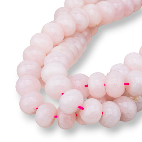 Rose Quartz Smooth Rondelle 14x10mm