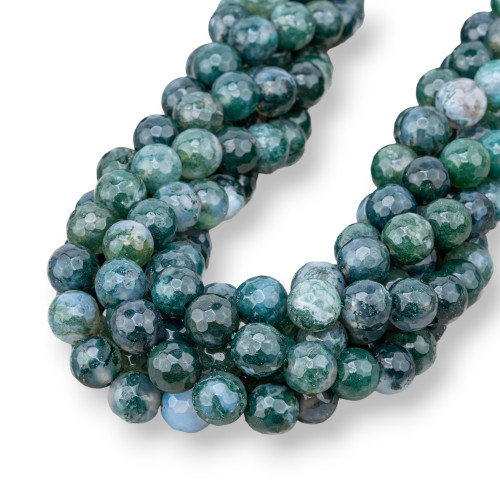 Faceted Moss Agate 08mm
