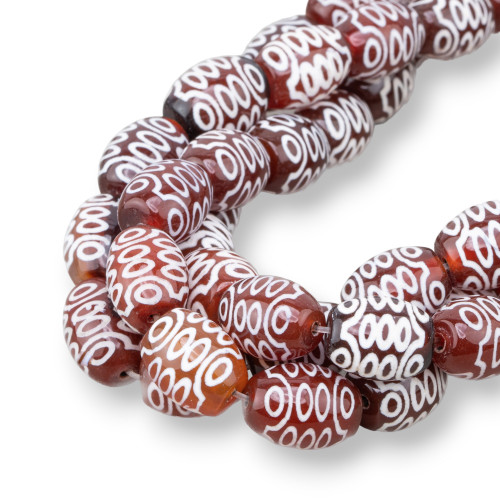 Κάννη Θιβετιανού Αχάτη 12x16 χιλιοστά Carnelian Circlet