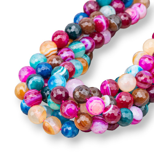 Multicolor Striped Faceted Agate 06mm