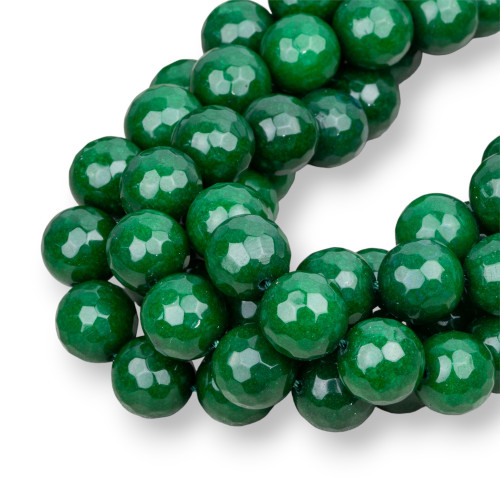 Emeraldite Jade Faceted 10mm