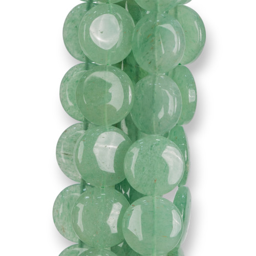 Green Aventurine Round Flat Smooth 8mm