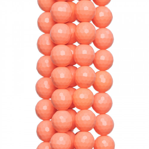 Faceted Pink Coral Paste 08mm