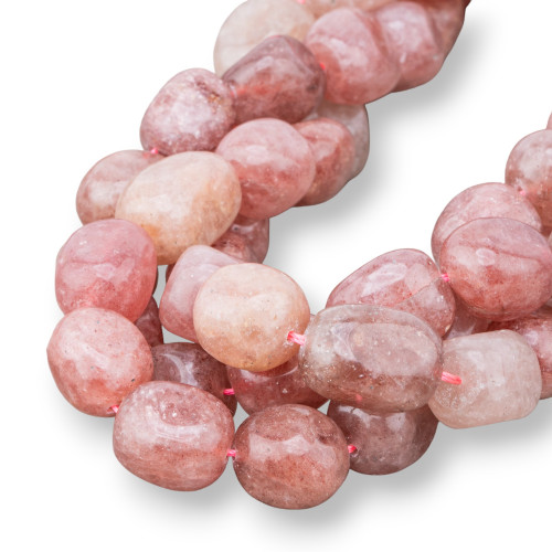 Strawberry Quartz Tumbled Stone 8-13x13-18mm