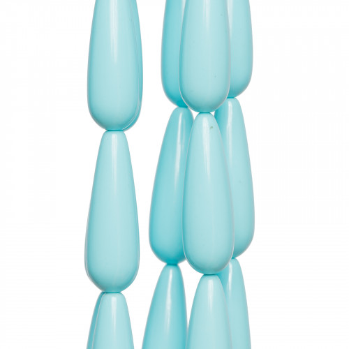 Turquoise Paste Smooth Drops 10x40mm