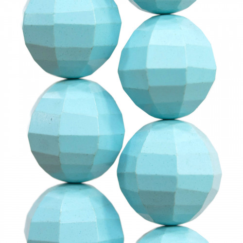 Turquoise Paste Faceted Melon 20mm