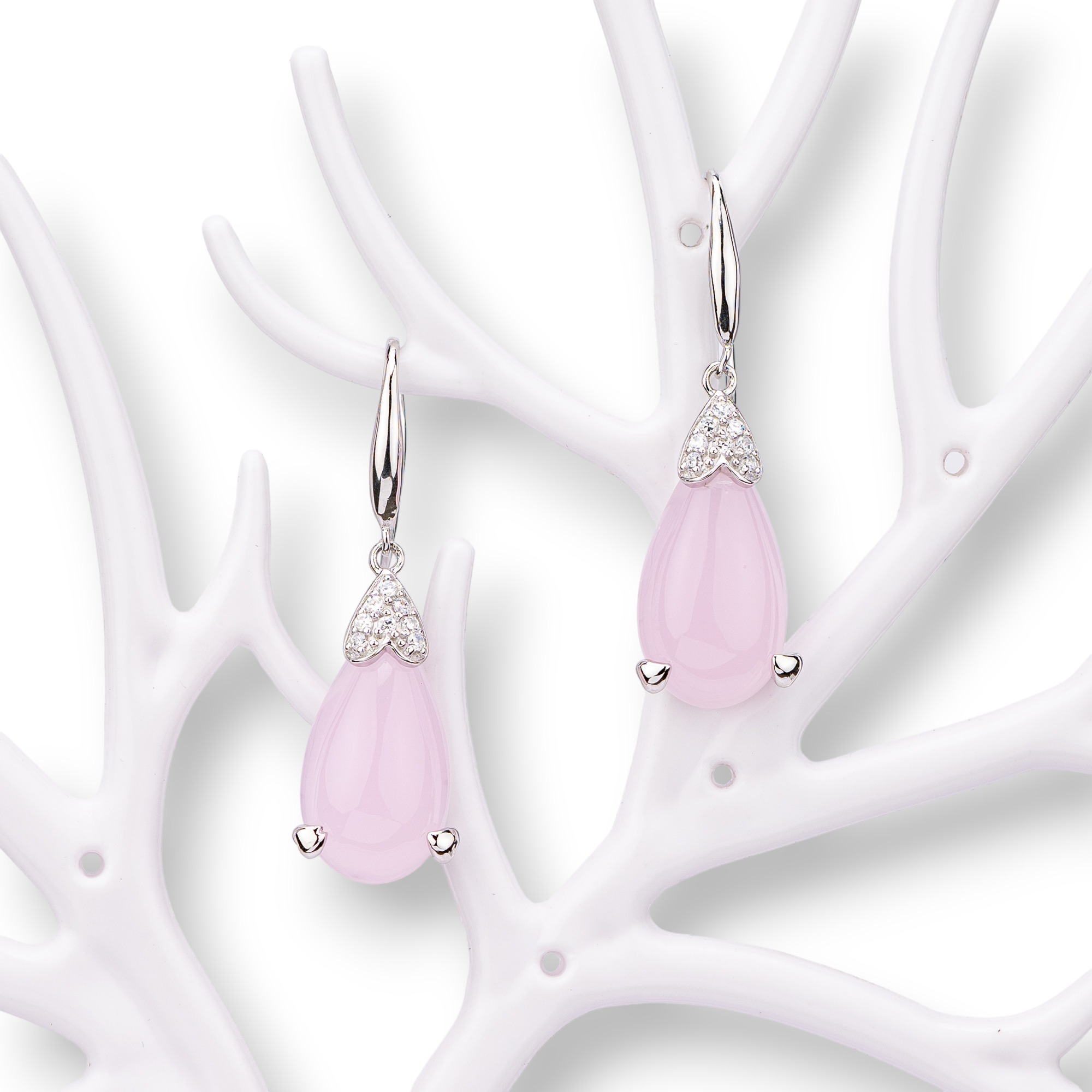 Orecchini Di Argento 925 Made in ITALY Rosa