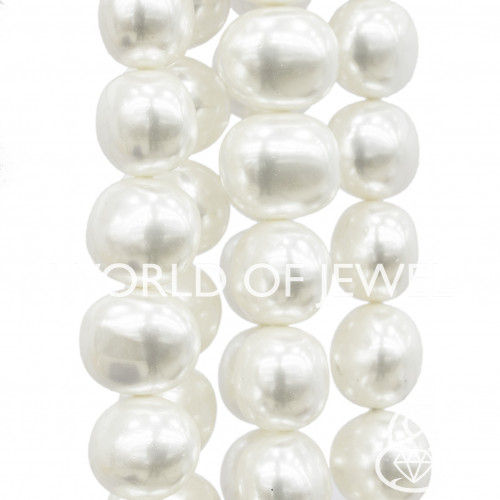 Candy White Pearls Mallorca 19x15mm