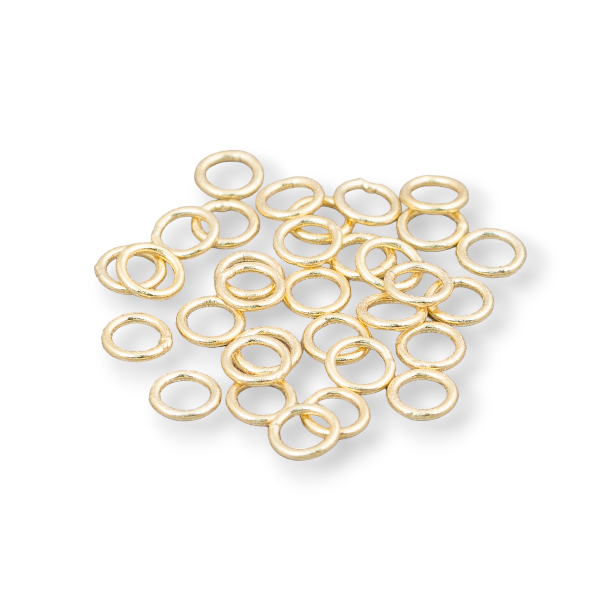 Contromaglia Anellini Di Argento 925 Saldati 4mm Filo 0,6mm 5gr Dorato