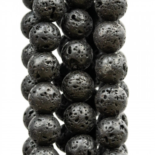 Smooth Round Lava Stone 16mm