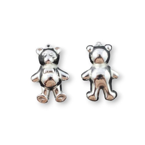 Silver Bear Pendant 38x57mm - 1pc