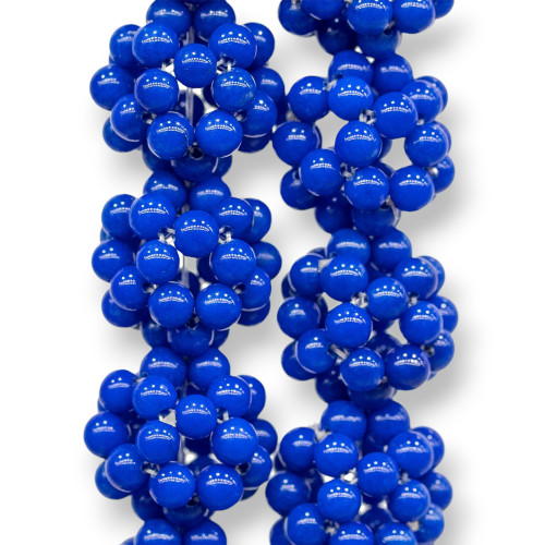 Pietra Mora Intrecciata Sfera Di Giada Blu 18mm 19pz