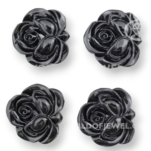 Double-Sided Pink Resin 33mm 10pcs Black